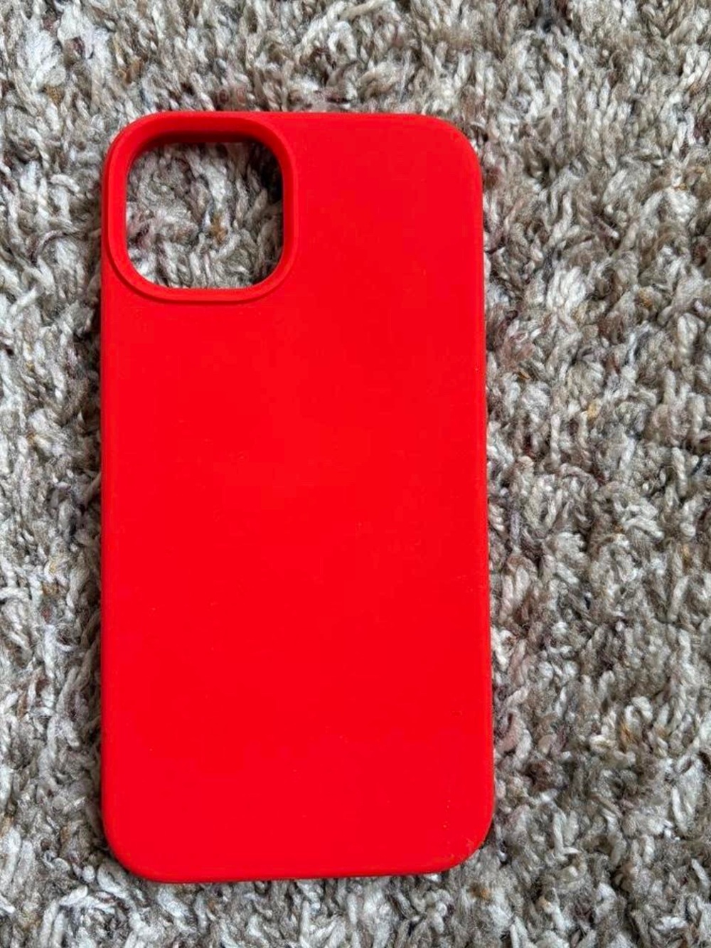 Red Silicone Phone Case for Square-Cut Camera Phones - Unbranded